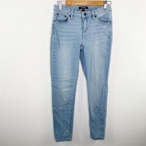 Chaps Denim Light Wash Blue Denim Cotton Blend Skinny Jeans Women's Size 4